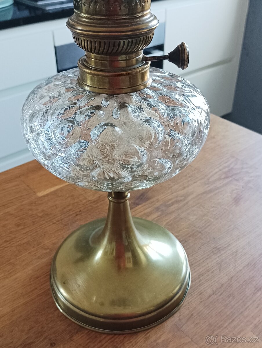 ART DECO STAROŽITNÁ PETROLEJKA AUGUSTA BRENNER, FRANCIE 1920 - 6