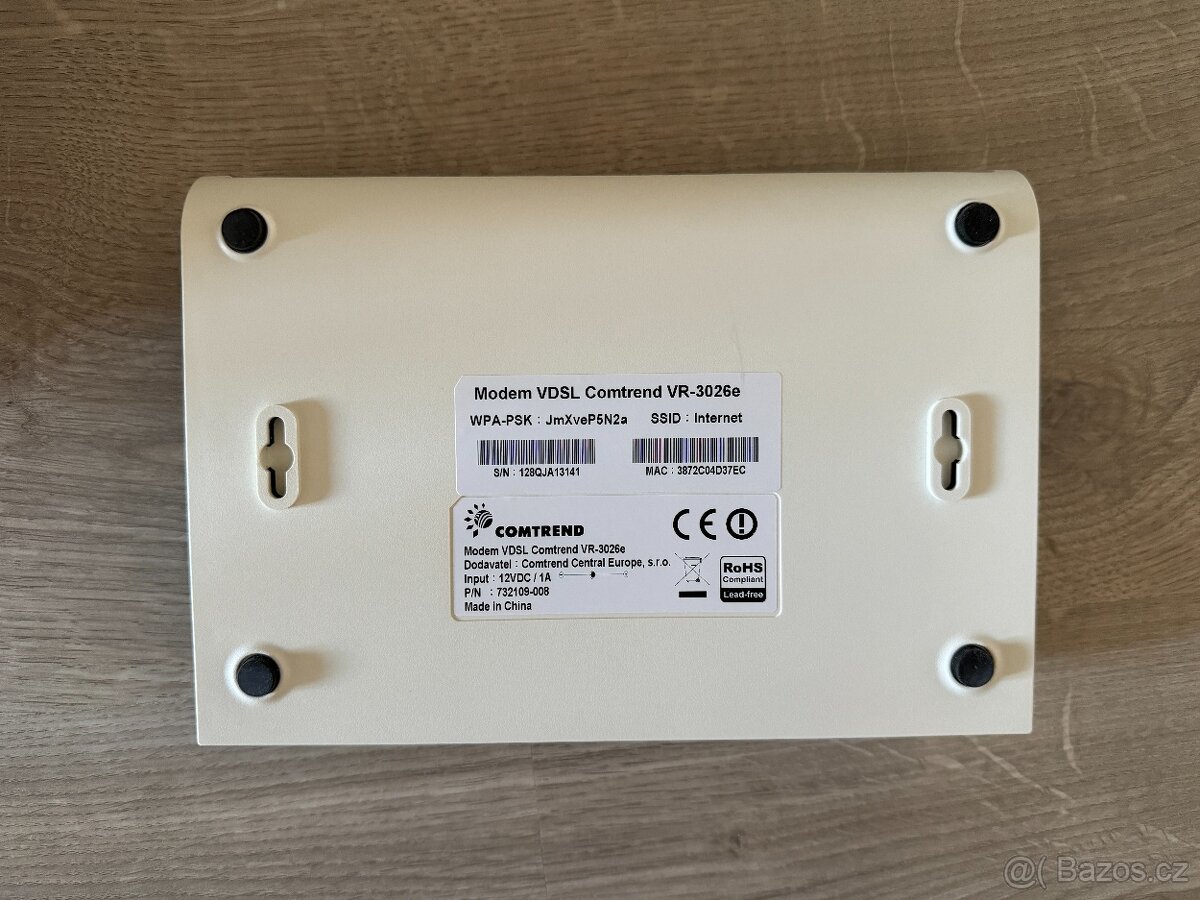 PRODÁNO, FUNKČNÍ MODEM COMTREND VR 3026e, Cena 199,- Kč - 6
