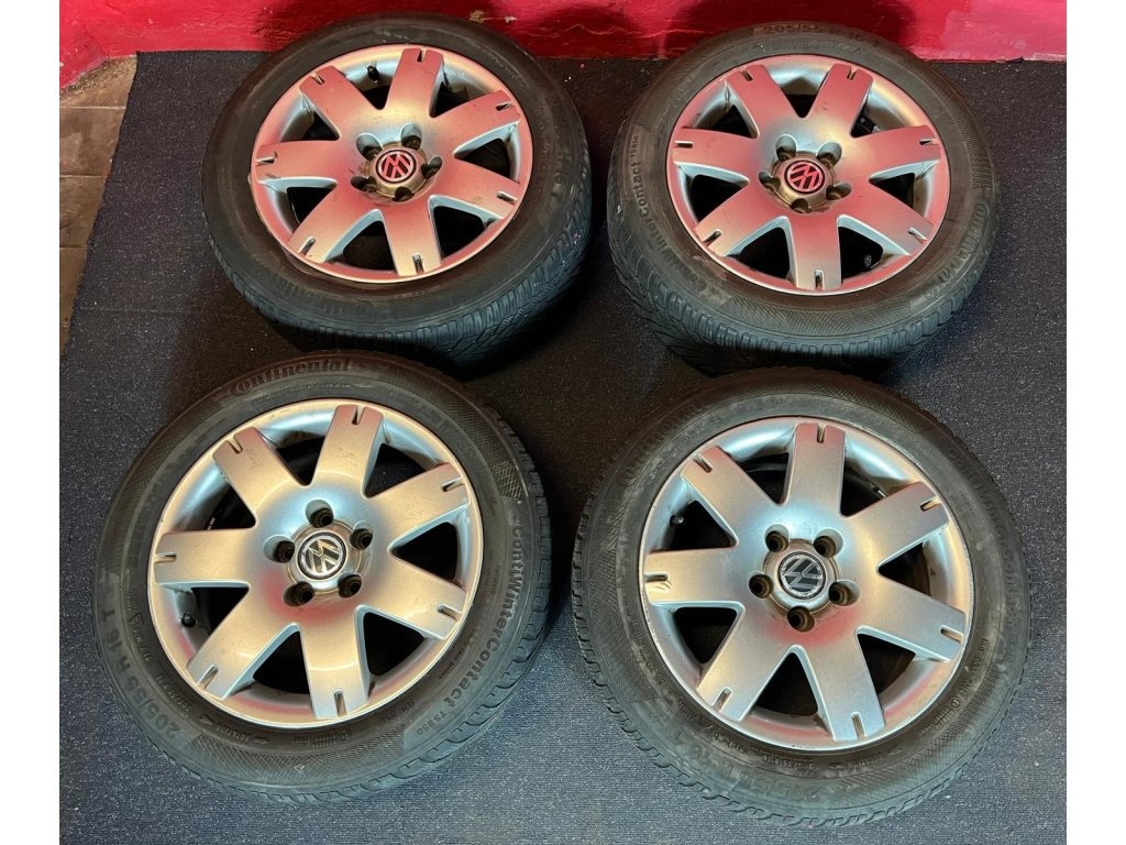 ALU disky 5x112 R16 7Jx16H2 ET 37 se zimními pneu 205/55 R16 - 6