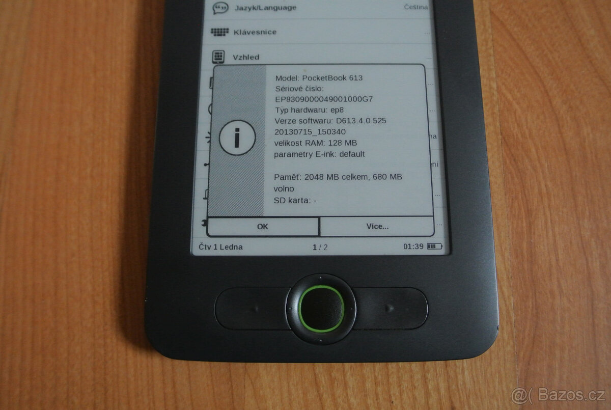 Čtečka e-knih PocketBook 613 s českým menu, jako nová - 6