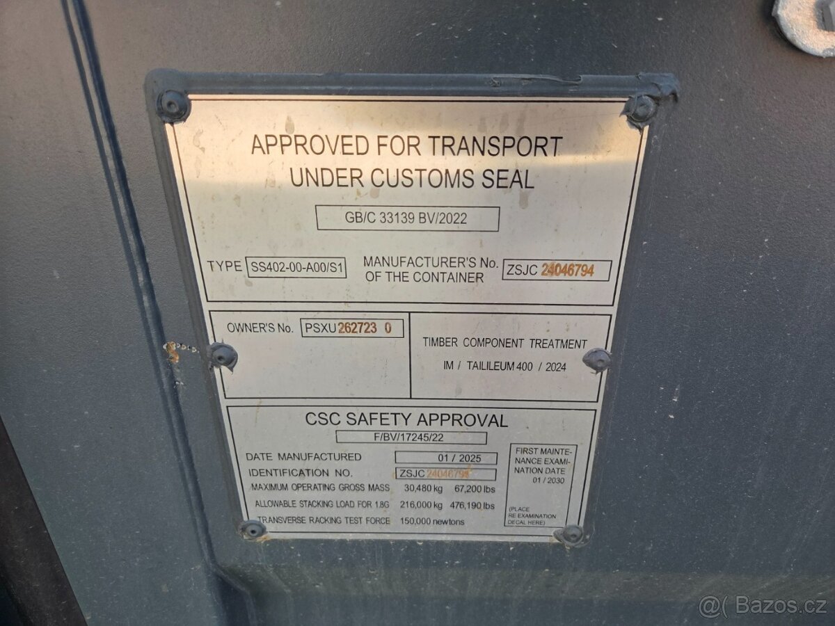 Kontejner 20' DC – čistý, vodotěsný, připravený k použití - 6