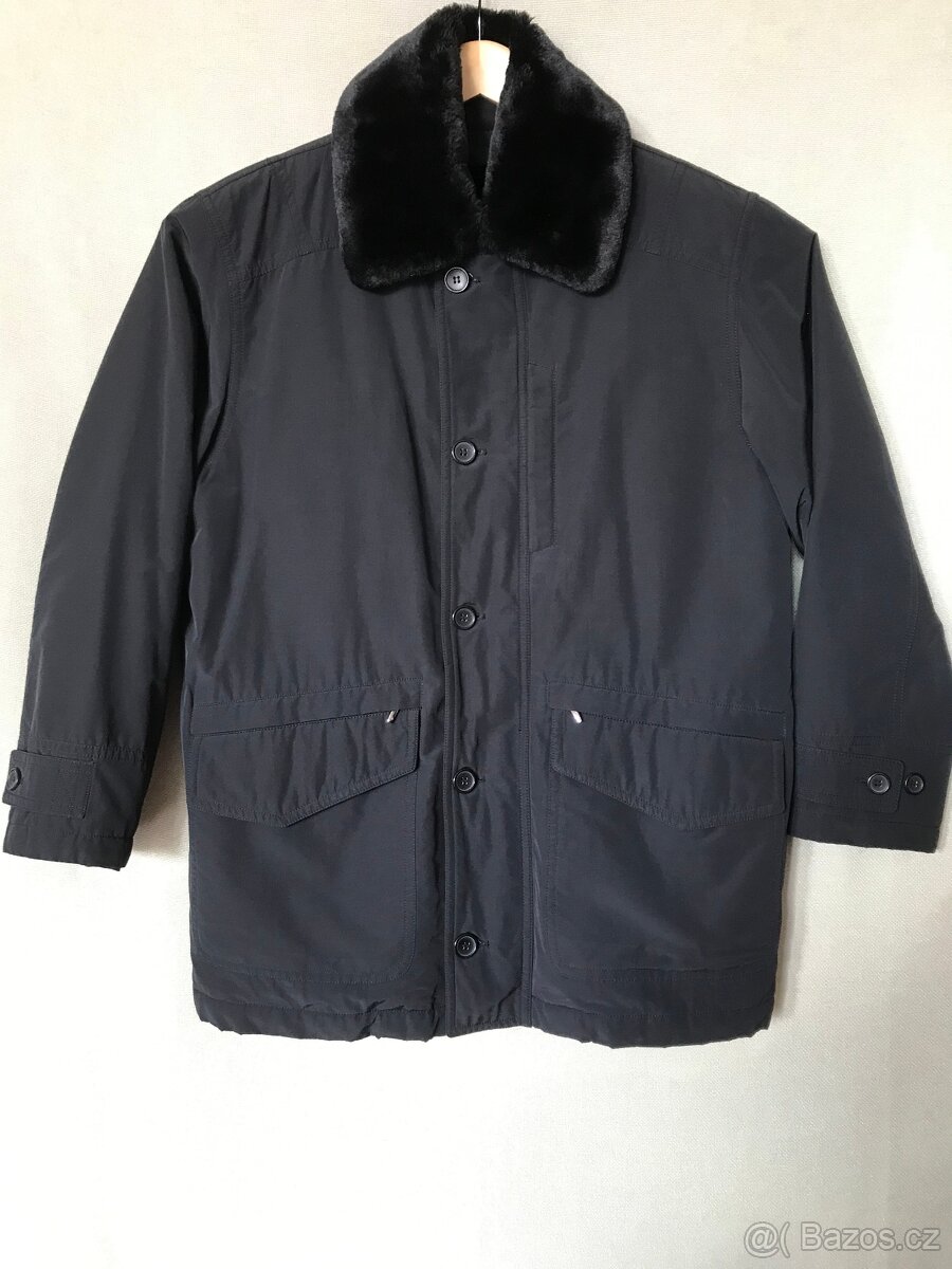 Pánská zimní černá bunda parka vel. L/50-52 - 6