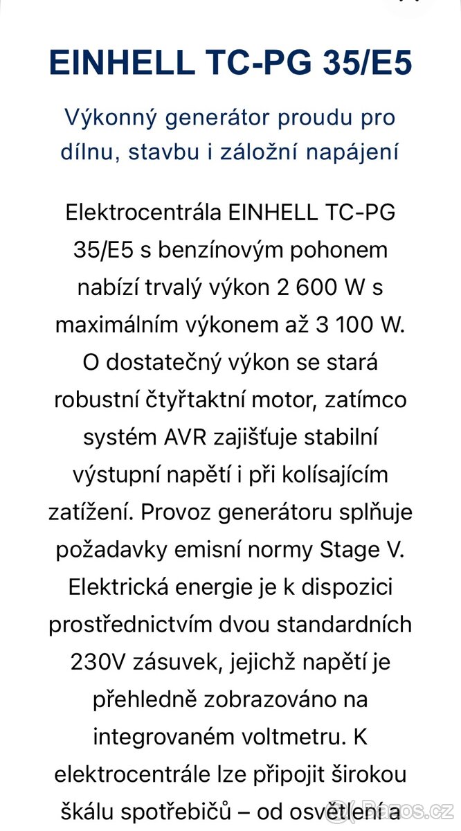 Elektrocentrála einhell - 6