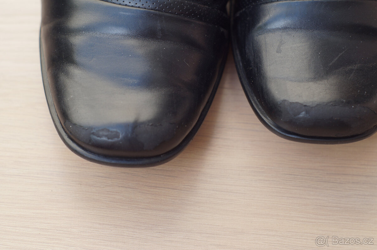 Černé společenské dětské boty vel. 34 kožené - 6