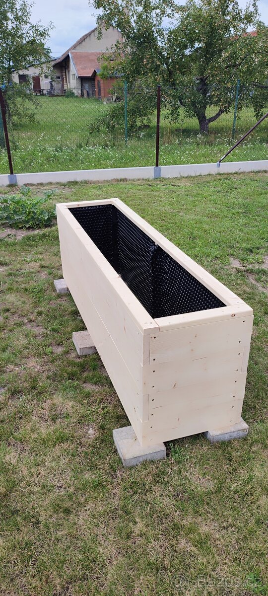 Vyvýšené záhony ze smrkového hoblovaného dřeva 200x50x62 - 6