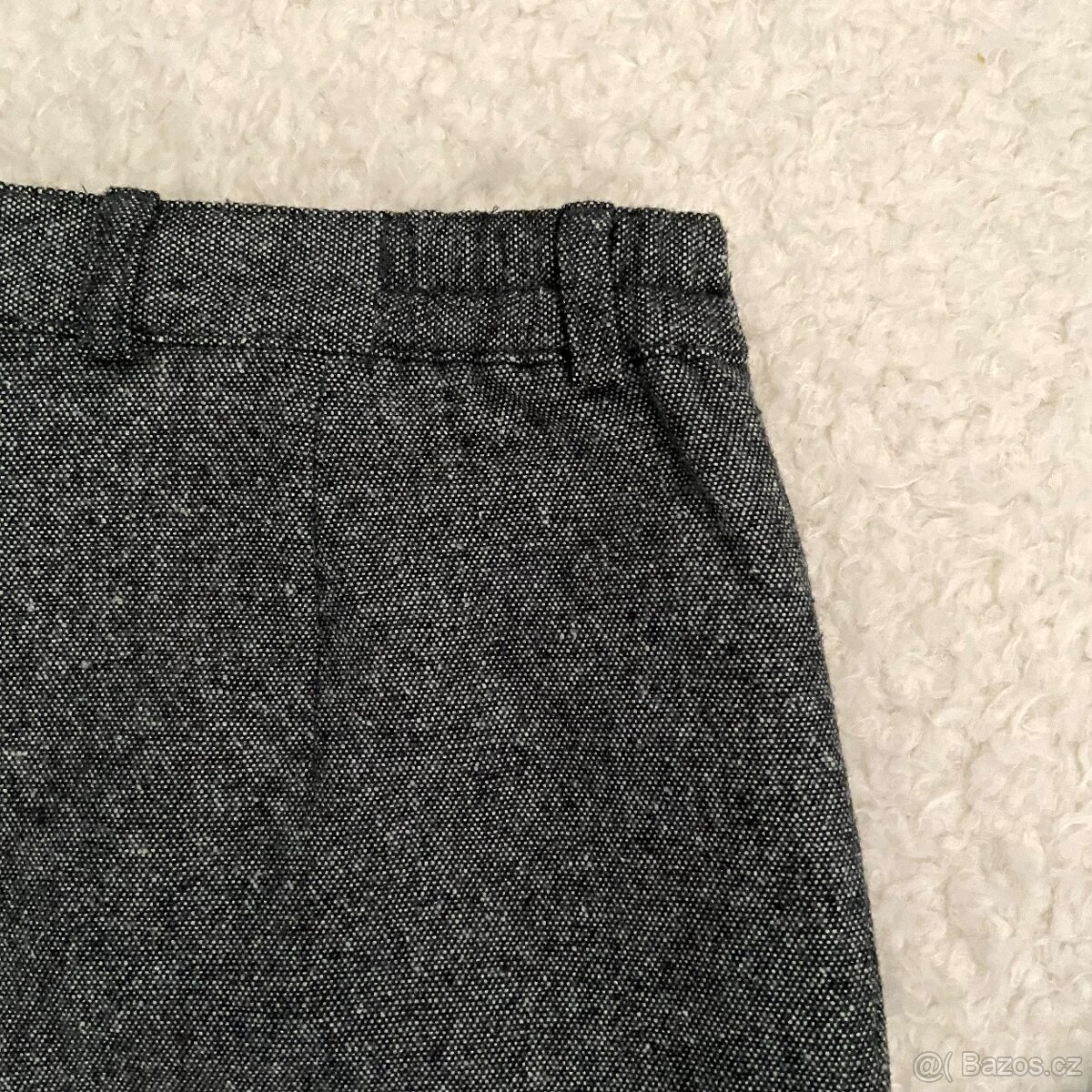 Dámské šedé kalhoty ve vlněném vzhledu C&A vel. 38 - 6