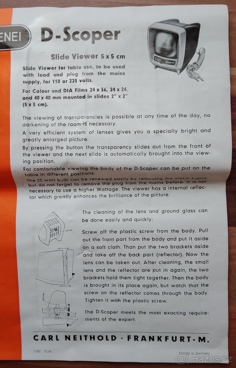 Promítačka diapozitivů 5x5 cm - 6