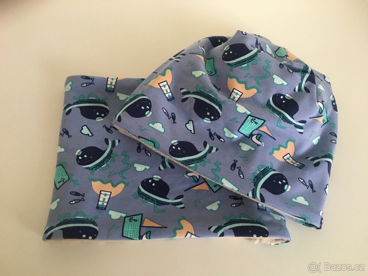 Nová originální cepice& nakrcnik,vel.3-7 let - 6