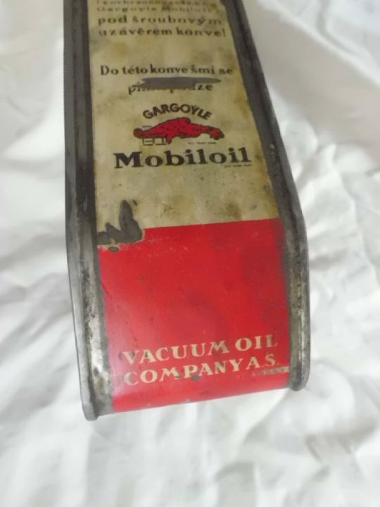 Vzácná Starožitná Plechovka GARGOYLE - MOBILOIL - Pěkná - 6