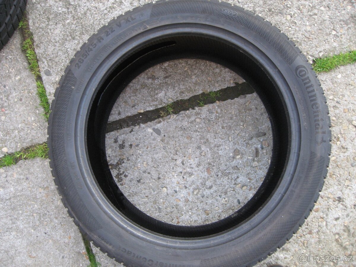 PRODÁM ZIMNÍ PNEU 285/45R22 MICHELIN+CONTINENTAL 114V 2+2x - 6
