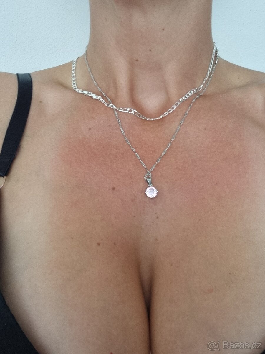 Nová dárková sada souprava šperků Růžové 925 - 6