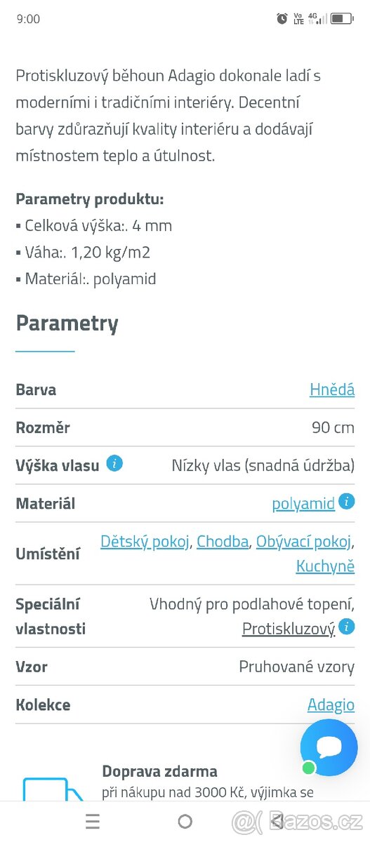 4 x NOVÝ běhoun, koberec - 6