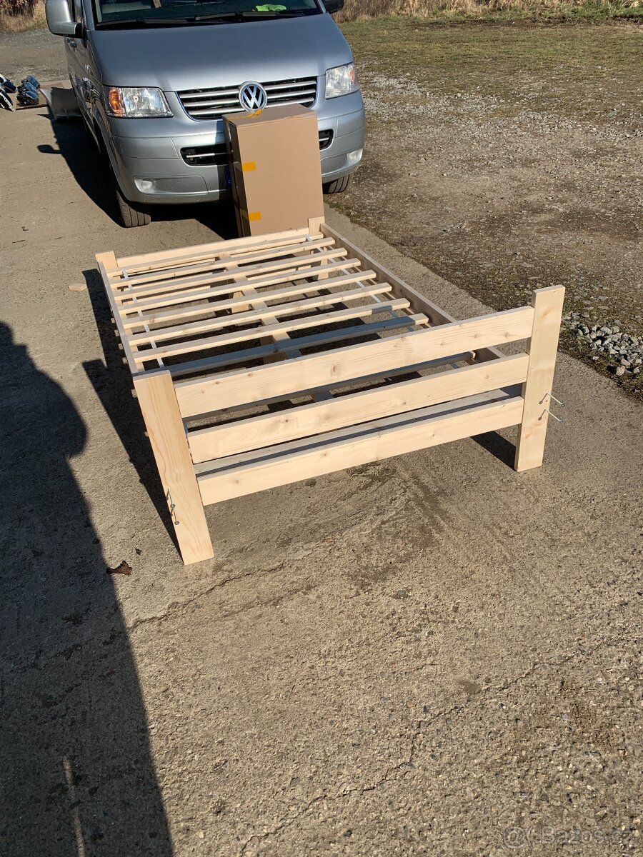 drevena postel 120x200 borovice S rostem Nova - 6