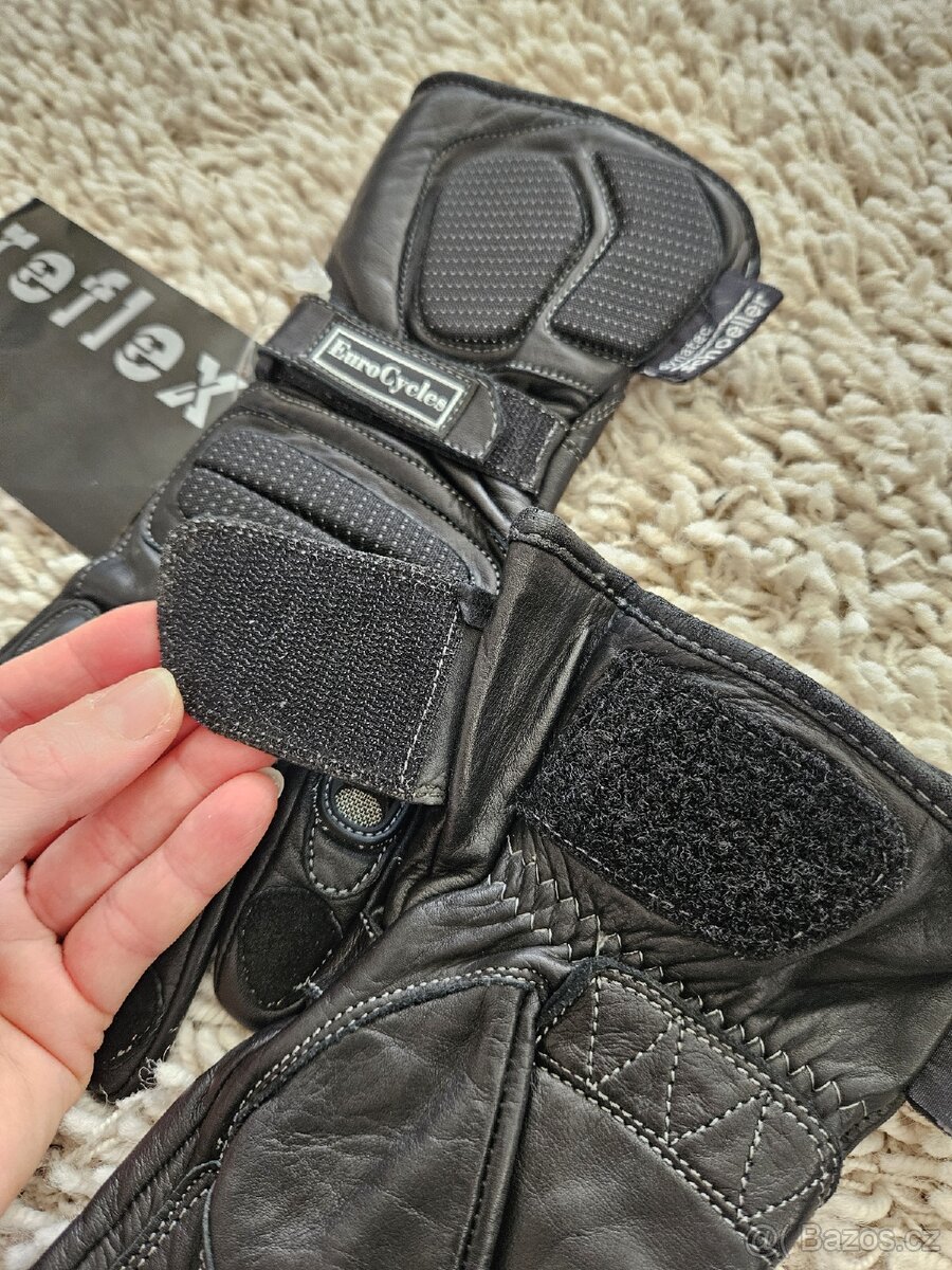 Motorkářské rukavice kožené - 6