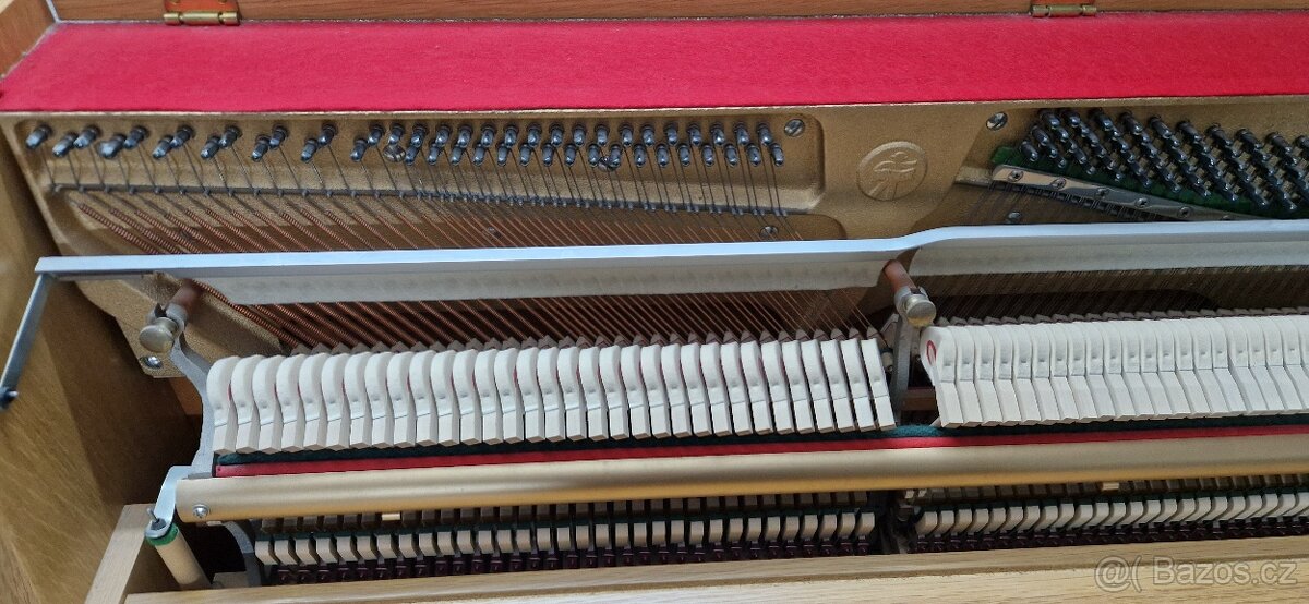Piano Hohner - Světlý dub - s hydraulickou židlí - r. 1990 - 6