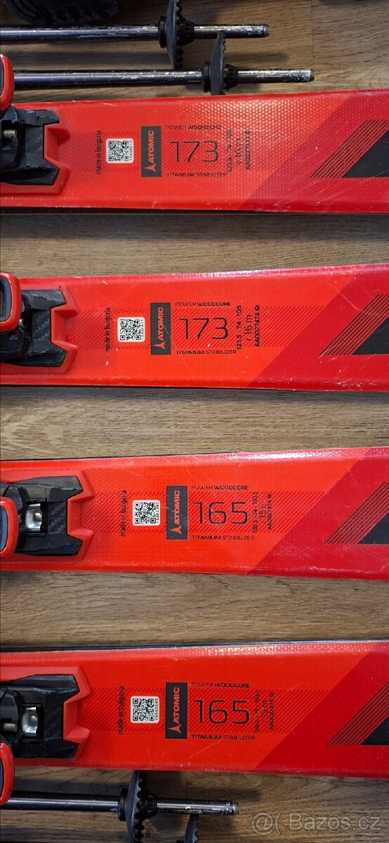 Atomic redster RTI 165, 173 2x set včetně bot - 6