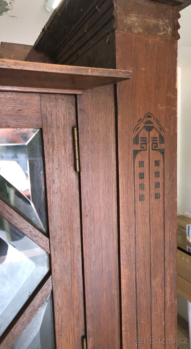 Starý příborník, kuchyň, Art deco, starožitný nábytek - 6