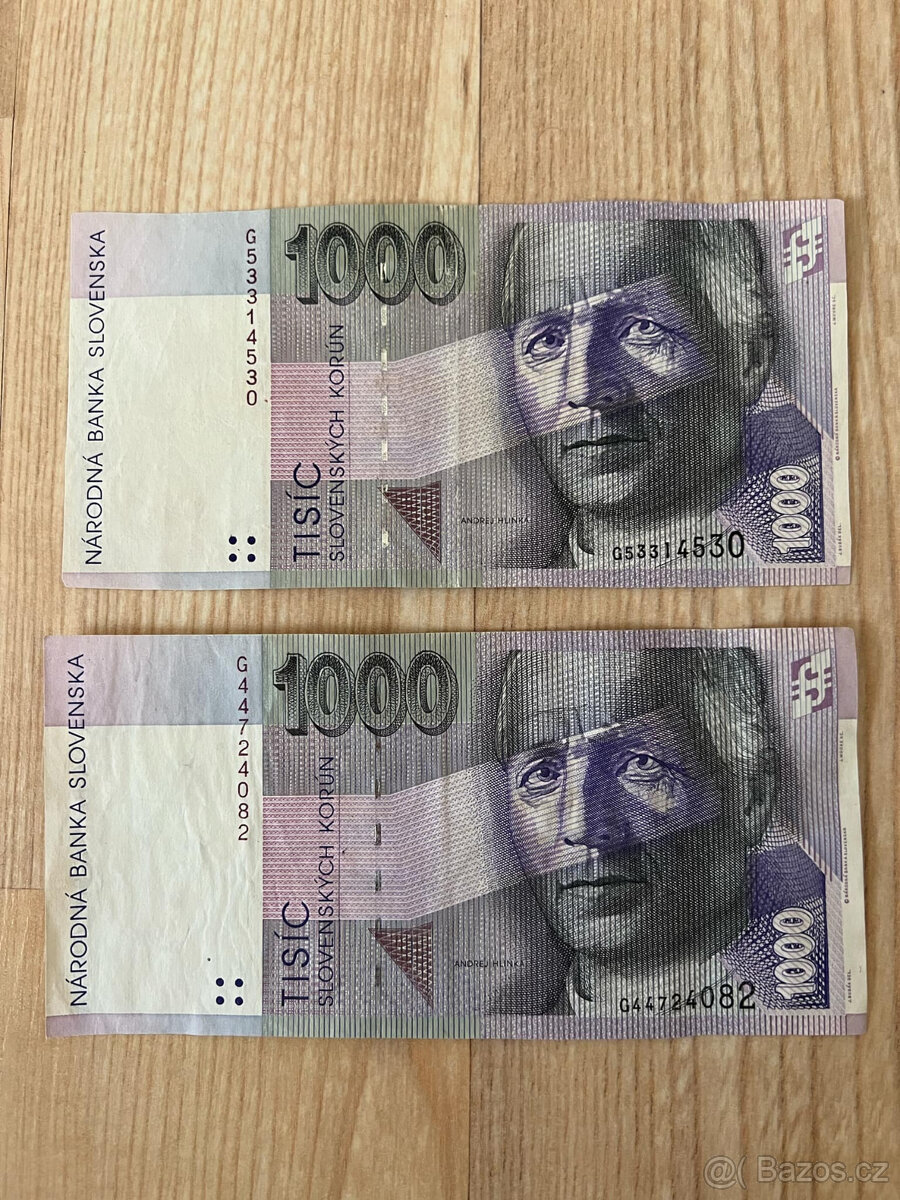 Slovenské bankovky/koruny pred eurom - 6