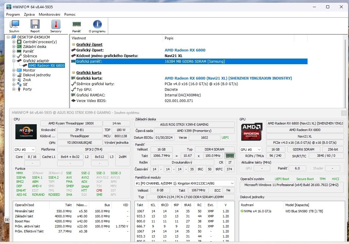 Herní PC-AMD RX 6800 16GB//Threadripper/16GB/NVMe 1TB/Záruka - 6