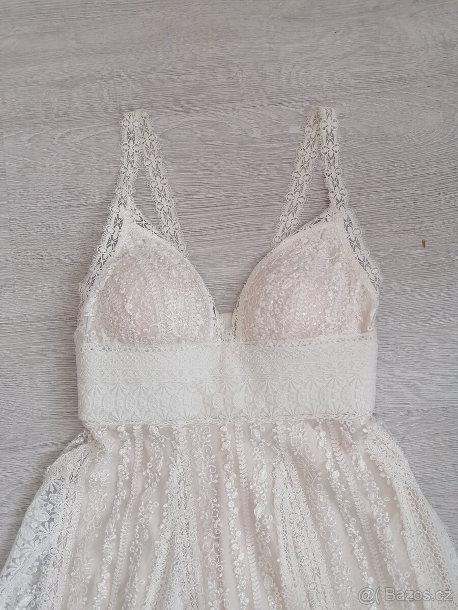 Svatební šaty vel. 36-38 - 6