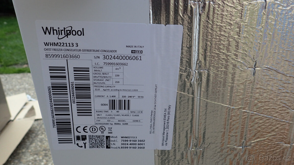 Pultový mrazák WHIRLPOOL WHM22113 3 nové čti.. - 6