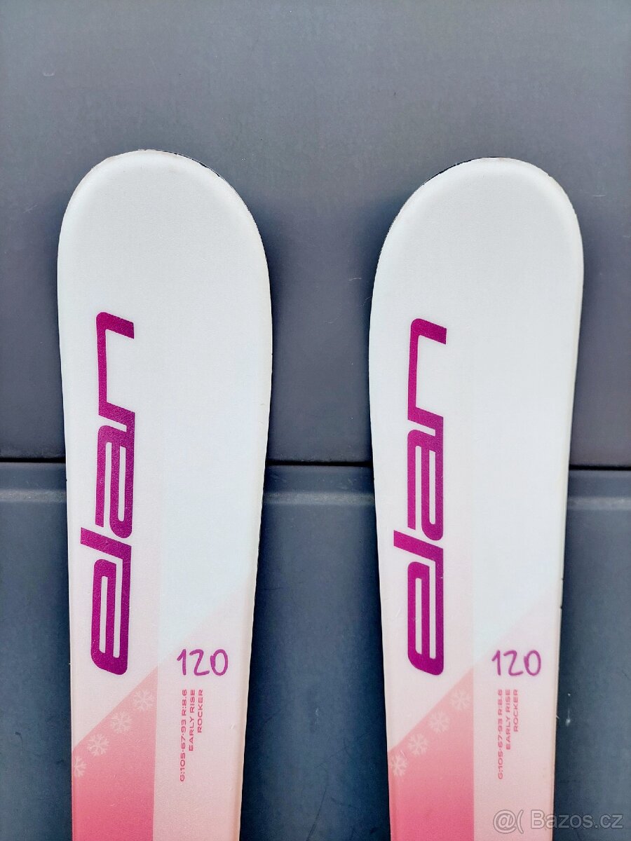 Lyže ELAN LIL SNOW, 120 cm + hůlky + boty + přilba - 6