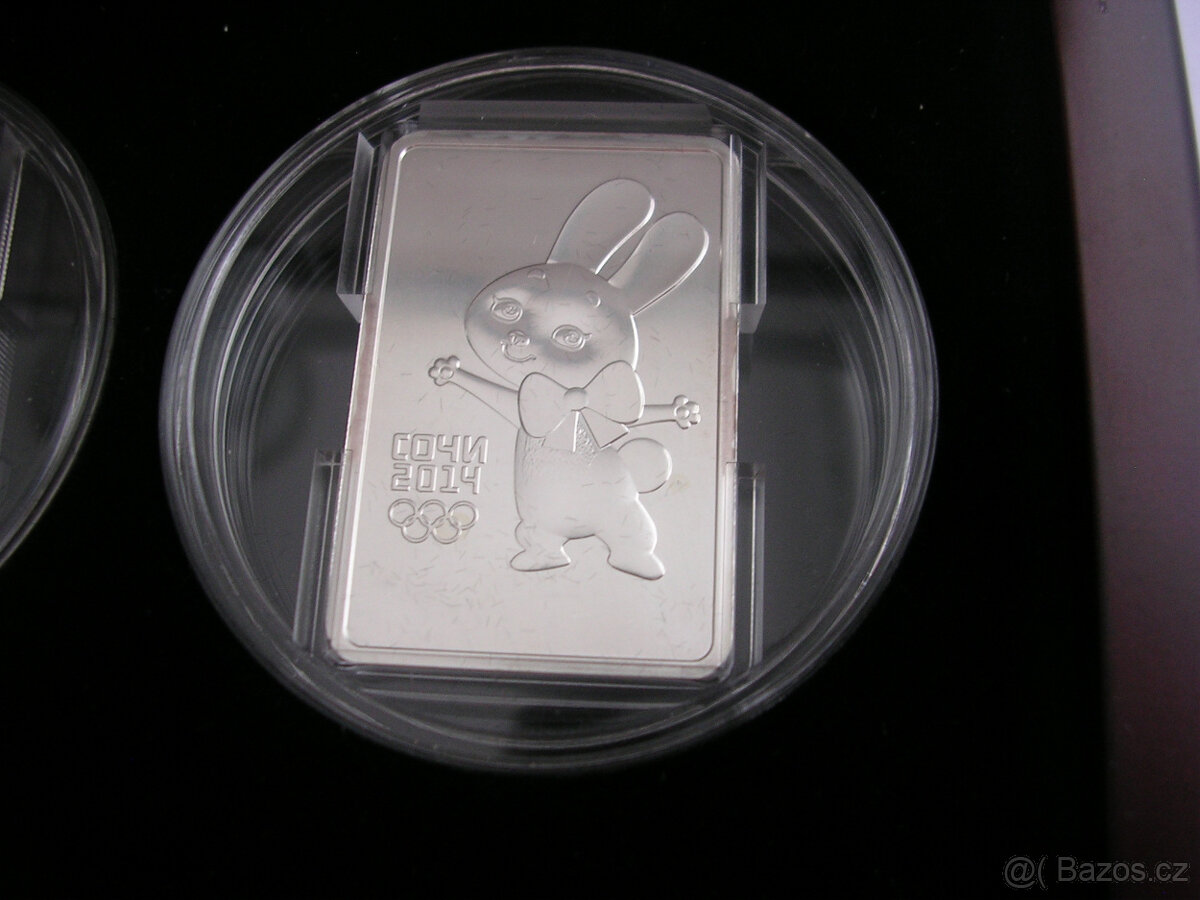 3 x 1oz Ag 999 mince sada zimná olympiáda Soči 2014 - 6