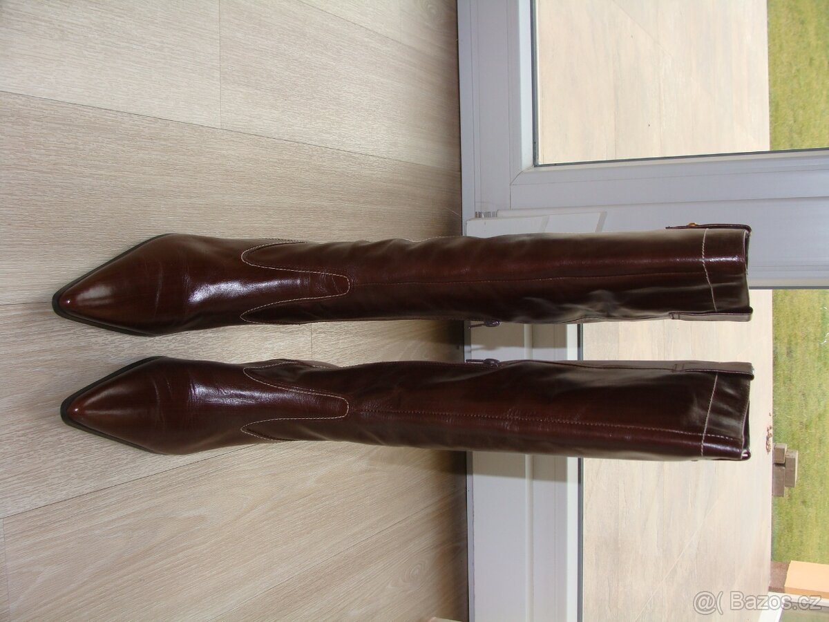 Kožené kozačky zn. Baťa vel. 39 - různé - 6
