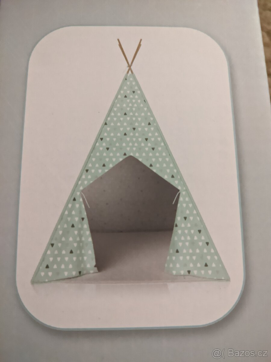 Dětské bavlněné teepee s podlážkou, výška 162cm - 6