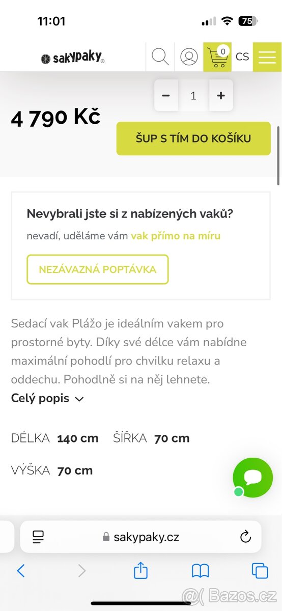 Sedaci / lehaci vak Plazo Sakypaky - 6