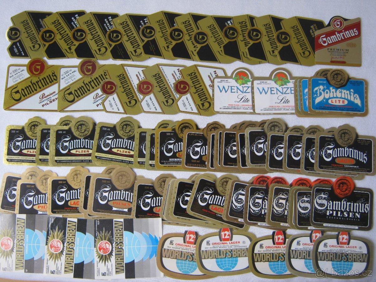 sbírka pivní etikety pivovar Gambrinus Plzeň 590ks - 6