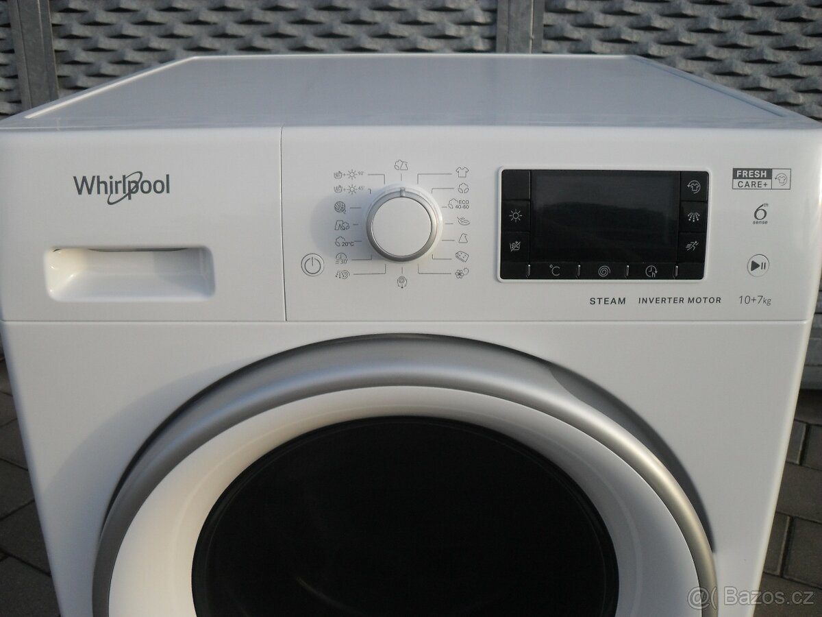 PRAČKA SE SUŠIČKOU WHIRLPOOL,VELKÁ KAPACITA 10/7KG,STÁŘÍ 2 R - 6