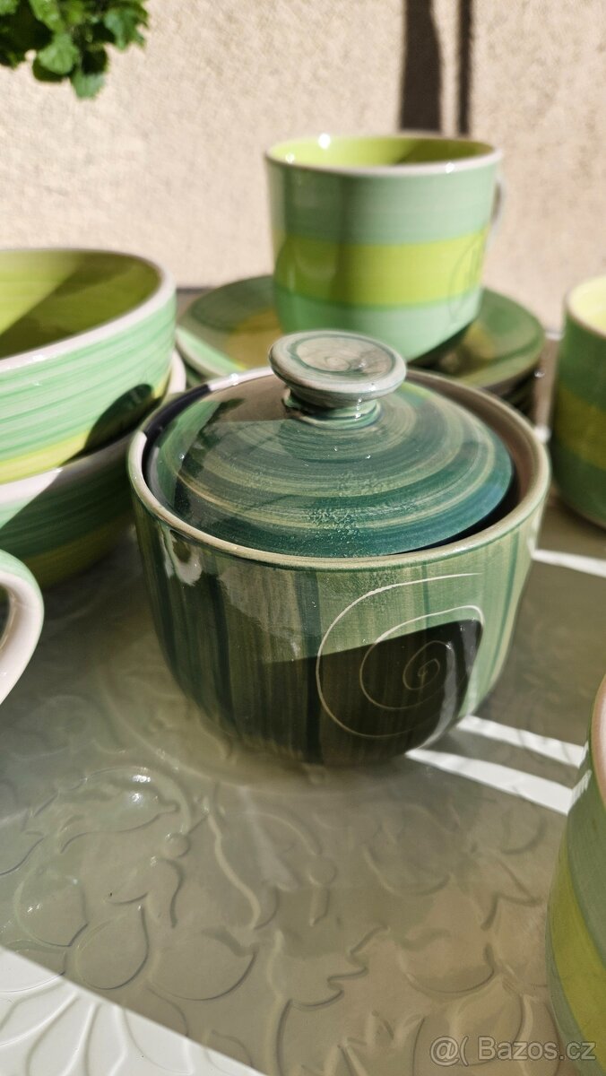 Keramický servis zelený - 6