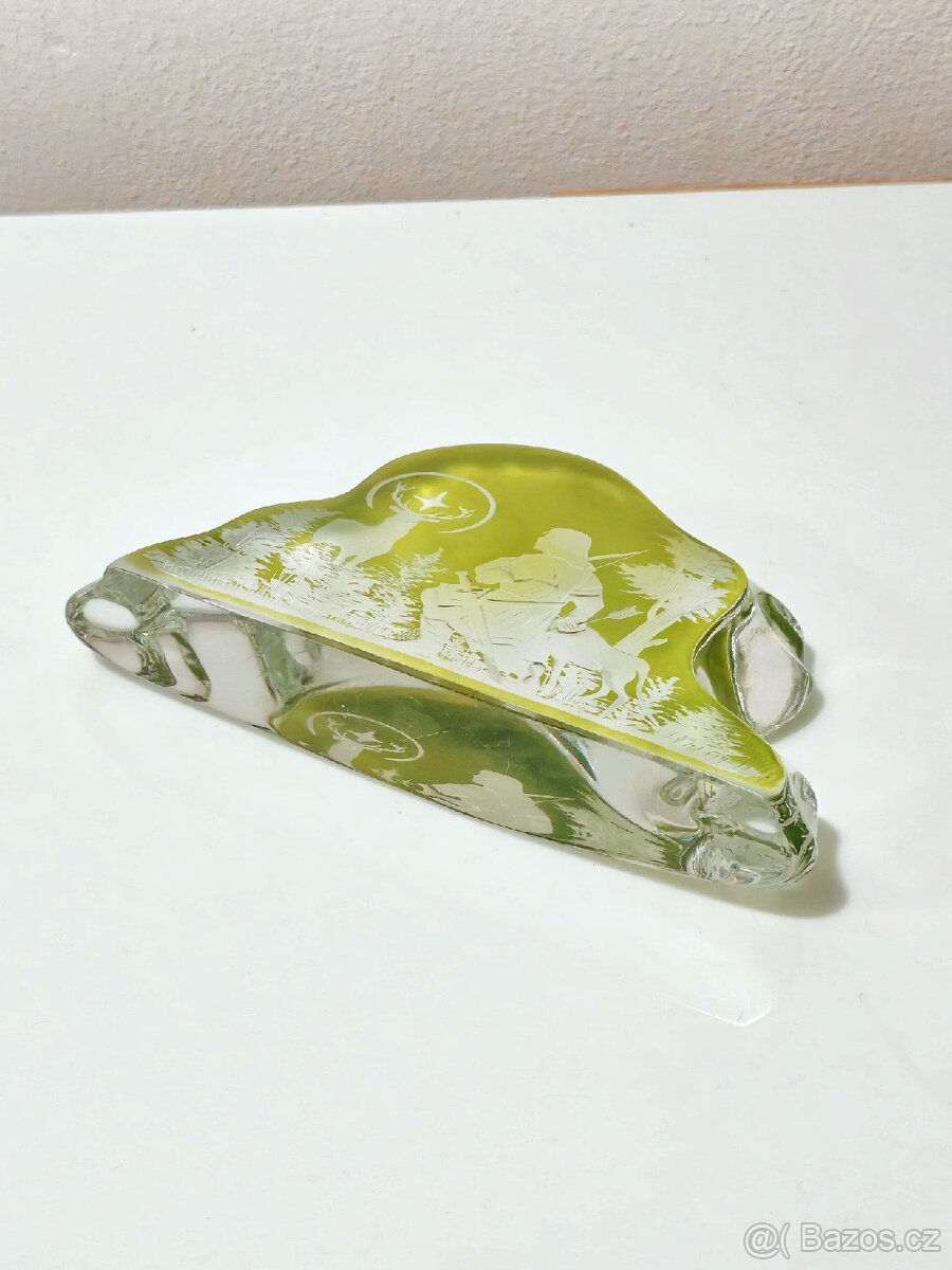 Staré skleněné těžítko/plastika - 6