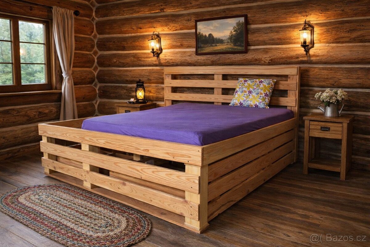 Postele v designu Palet - 6