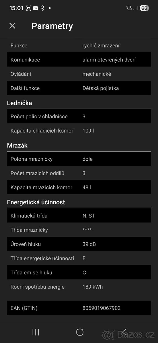 Kombinovana lednice Candy stribrna - 6