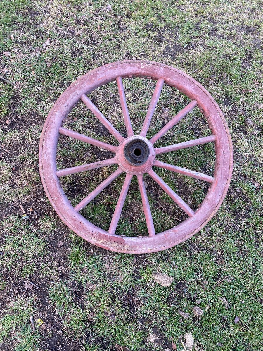 loukoťová kola stará loukoťová kola dekorace pluh za koně - 6