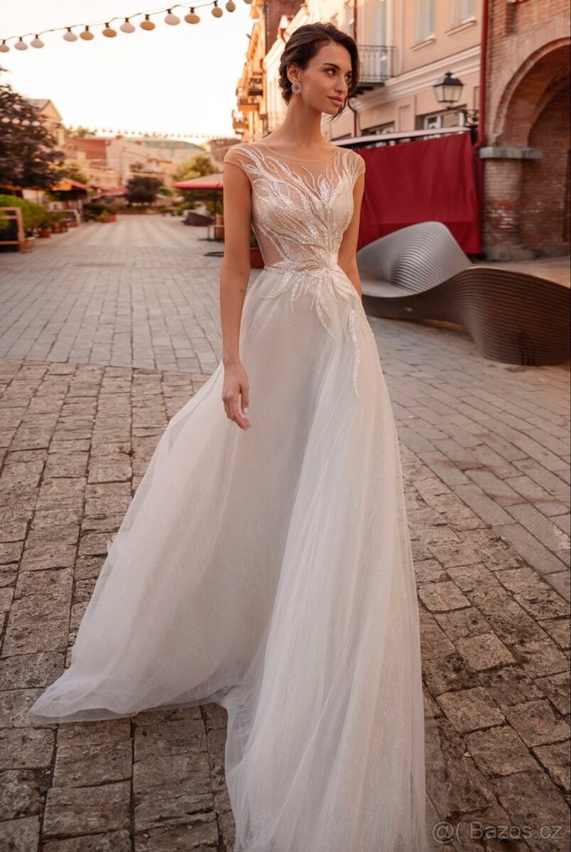 Luxusní nenošené svatební šaty, Artemida - 44 EU (XL) - 6