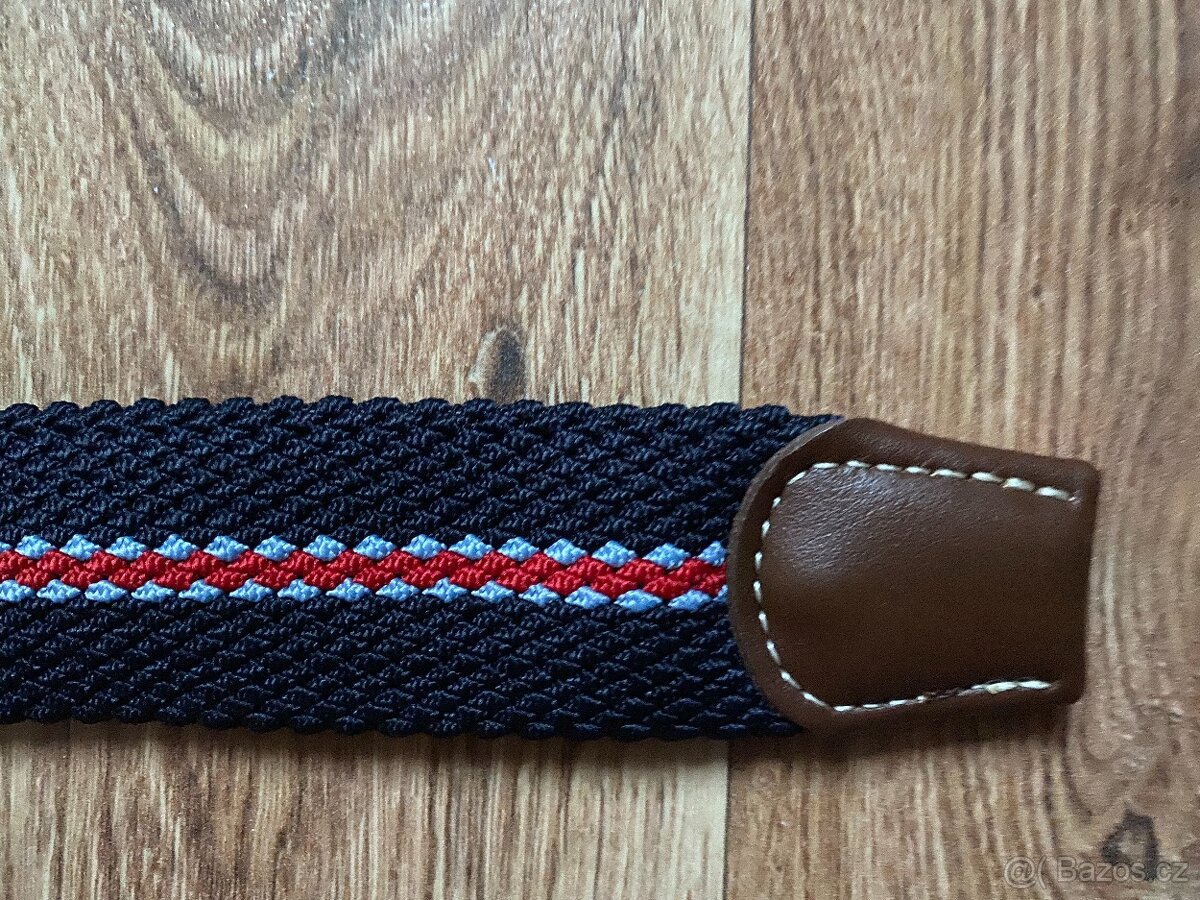 Nový pánský pružný opasek Bandi -modrý se světl. pruhy, S/M - 6