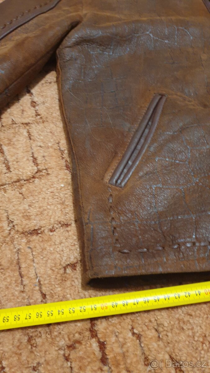 pánský kožený kabát z ovčí kůže L - 6