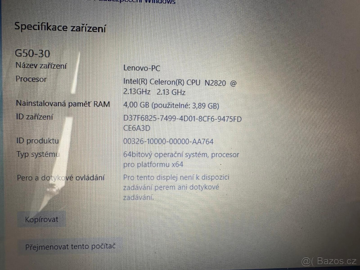 Notebook Lenovo G50-30 - 6