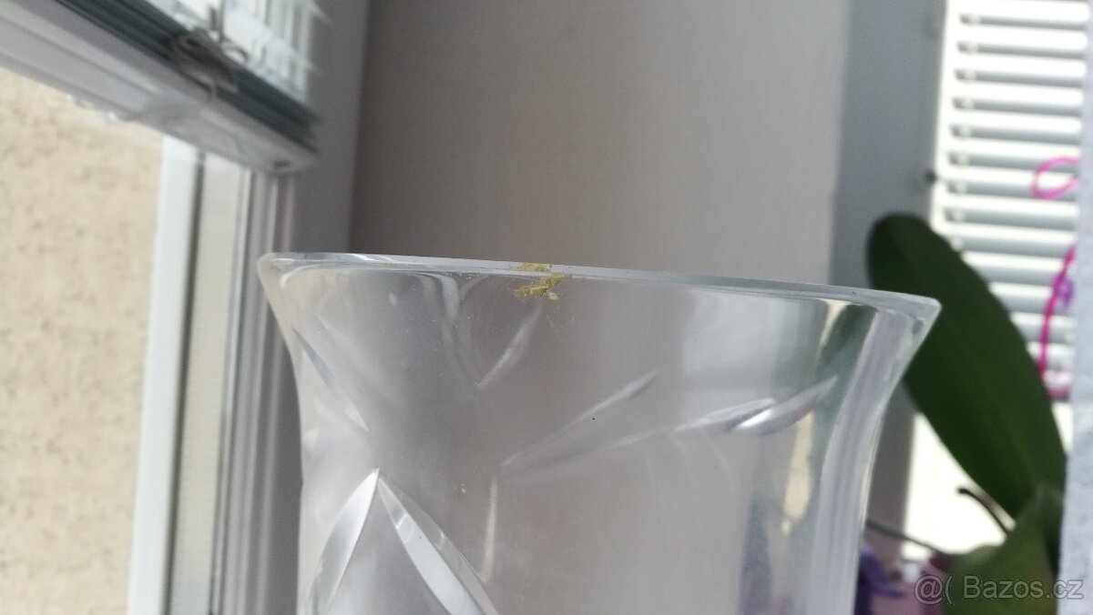 Starožitná bohatě broušená VÁZA - 29cm - 6