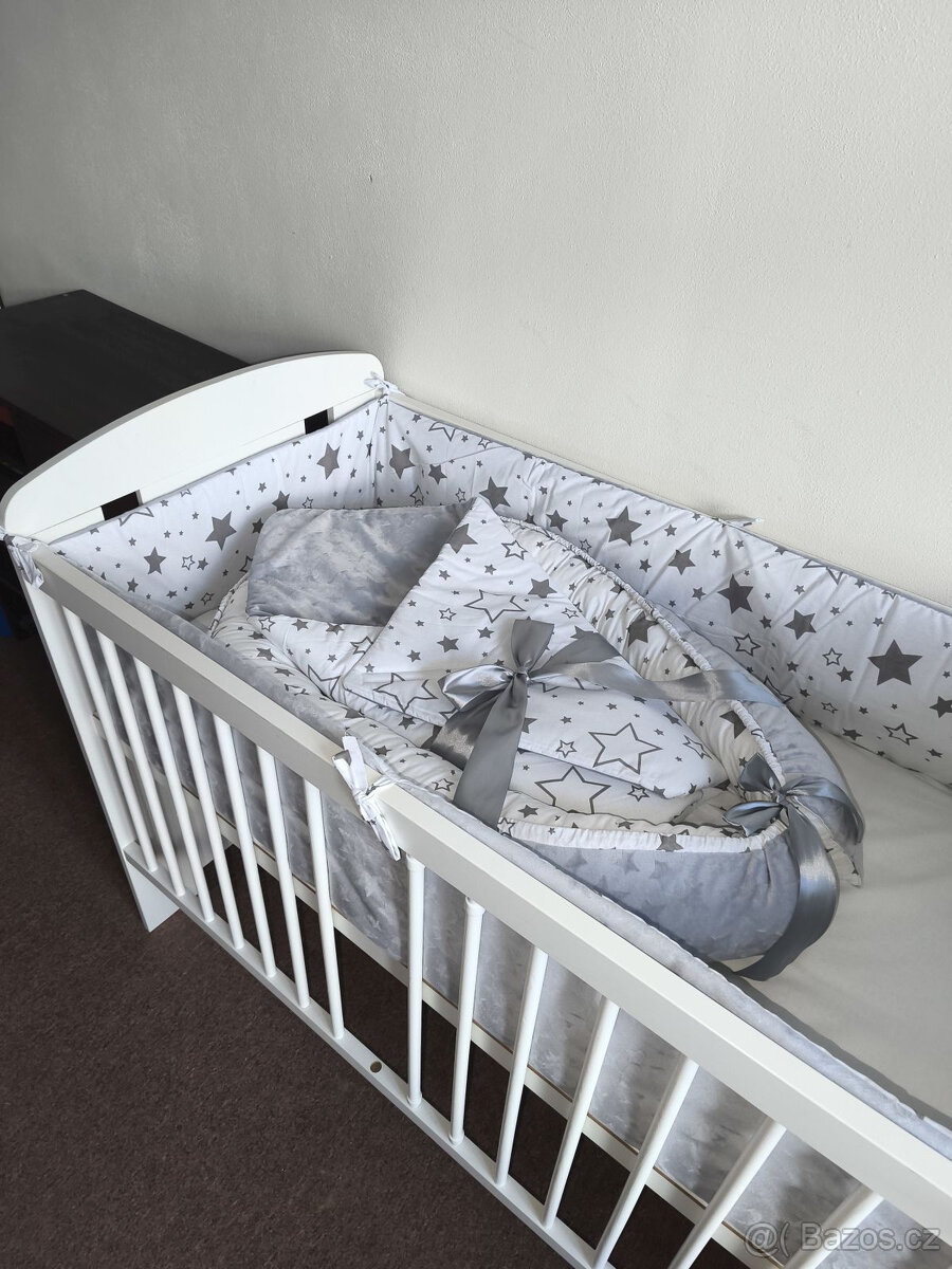 Nová souprava do postýlky hvězdičky+minky - 6