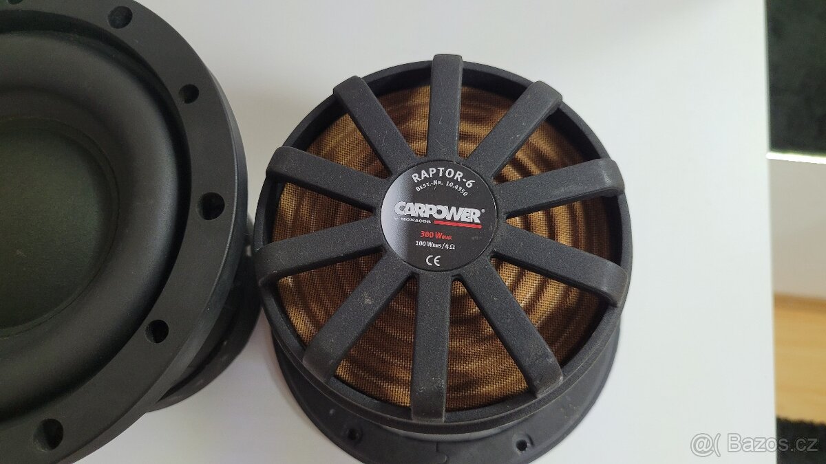 2x subwoofer Monacor Carpower Raptor 6 - 6