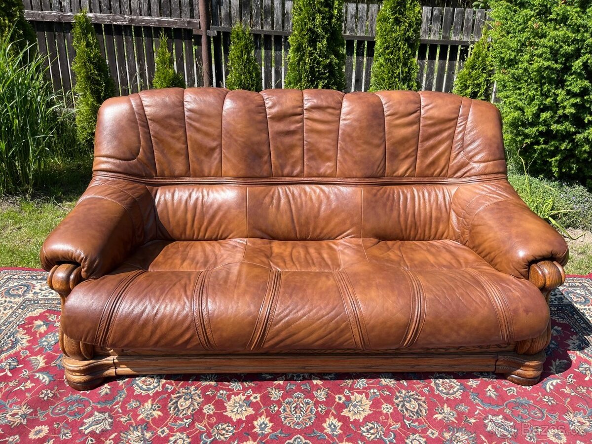 Kožená rustikální sedací souprava 3 - 1 - 1 . - 6