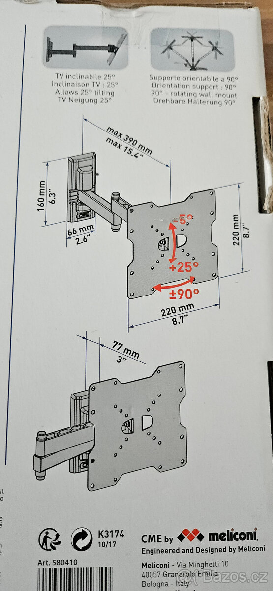 Držák Meliconi TV CME EDR200 26-40" - 6