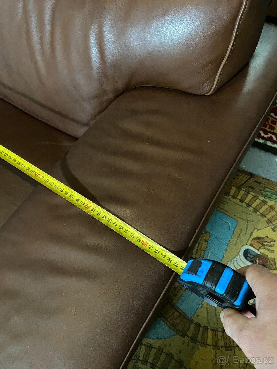 KOŽENÝ DVOUSED Segmüller -D POLOHOVATELNÝ, S PODNOŽNÍKEM - 6