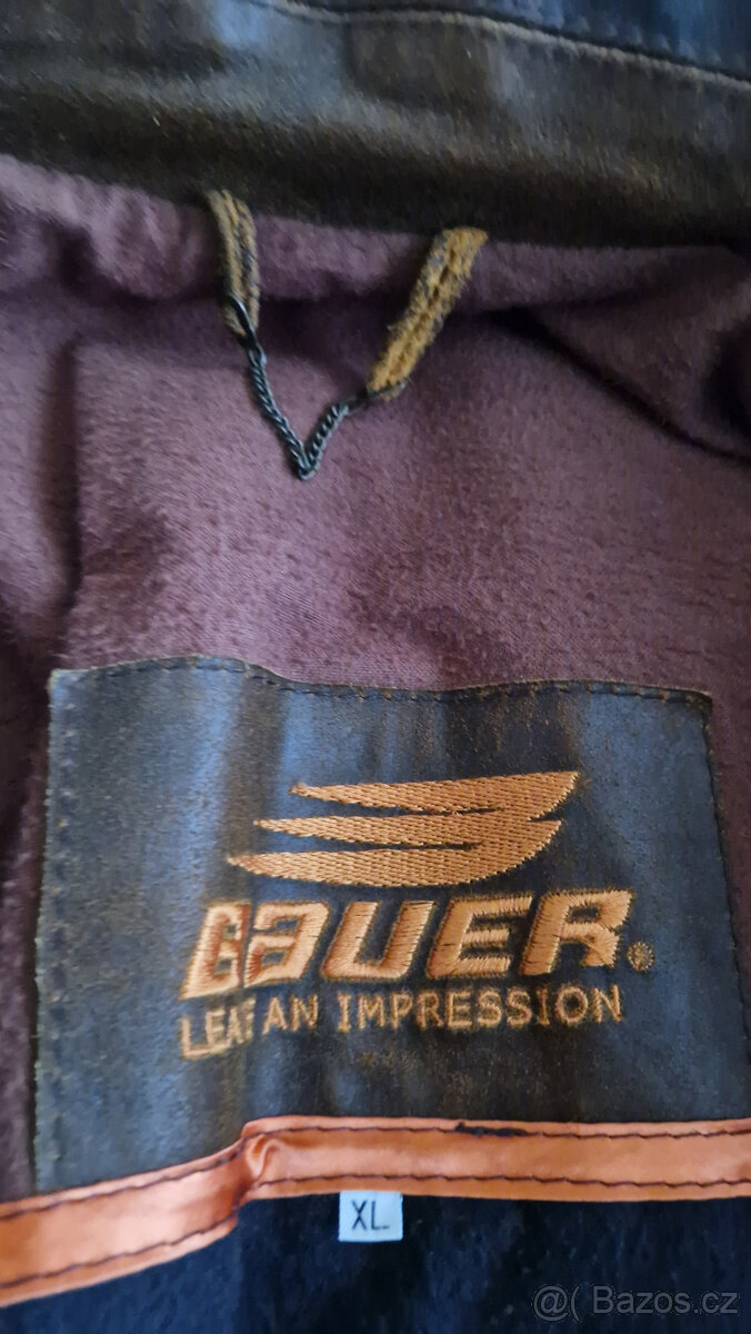 Kožená bunda BAUER hnědá XL - 6