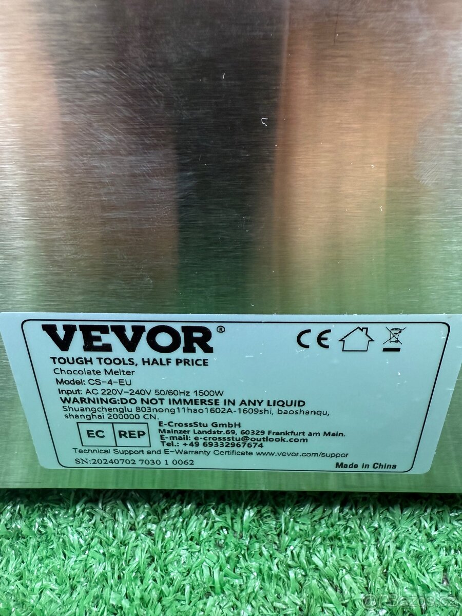 Stroj na temperování čokolády 2 nádrže 3,3L - 6