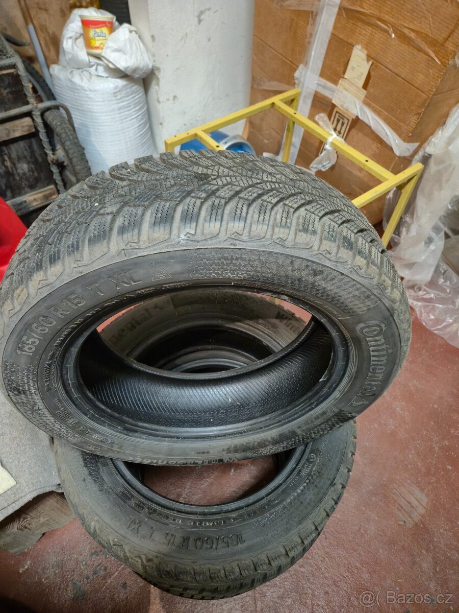 4ks Zimní continental + 4 ks Letní nexen - 185/60 R15 88H XL - 6